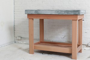 How To Make A DIY Kitchen Island With A Concrete Countertop