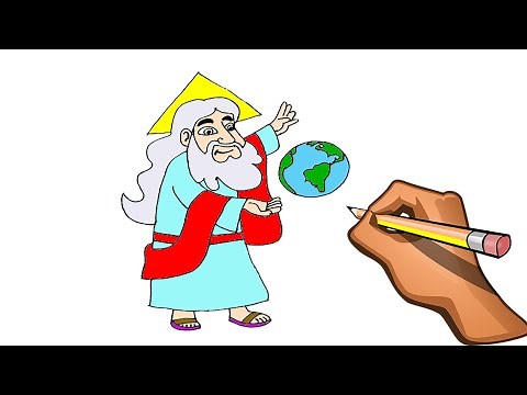 DIBUJANDO DIOS Y LA CREACION DEL MUNDO PASO A PASO