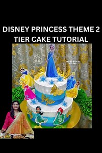 37K views · 237 reactions | Disney Princess 2-Tier Cake Tutorial | Frozen Disney princess theme 2- tier cake tutorial | | PRIYA'S MAGICAL KITCHEN | Facebook