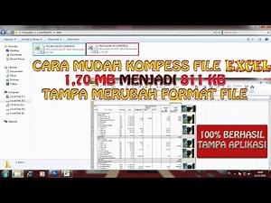 cara mudah compress file excel