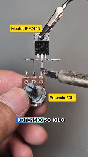 cara buat alat pengatur cahaya lampu #tutorial #diy #electronic #shorts #mosfet