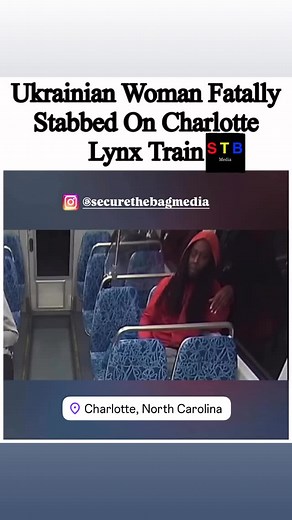 FOLLOW THE MONEY on Instagram: "A 23-year-old Ukrainian refugee, Iryna Zarutska, was fatally stabbed on a Charlotte light rail train on August 22, 2025, in what police described as a random attack. Surveillance footage shows 34-year-old Decarlos Brown Jr., a homeless ex-convict with a history of arrests, allegedly stabbing Zarutska three times, including in the neck, shortly after she boarded the train. Brown fled the scene but was arrested after police recovered a folding knife near the platfor
