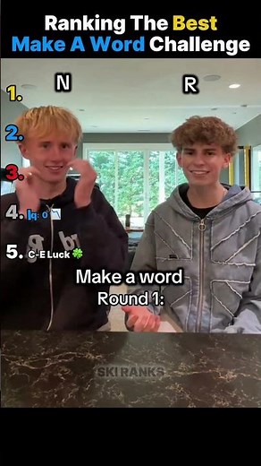 Ranking The Funniest Make A Word Challenge Moments 😂 #shorts #challenge #wordplay #viral
