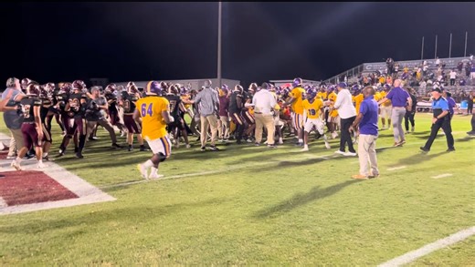 Watch Hattiesburg, George County football players fight in handshake line after overtime game