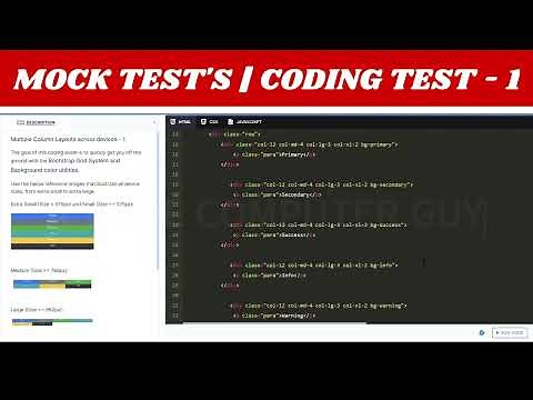 Mock Tests | Coding Test 1 | Multiple Column Layouts across devices - 1| AYTCG | #nxtwave #ccbp