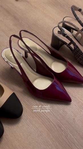 Cute & comfy shoes for work 🖤 #pumps #shoes #cherryred #heels