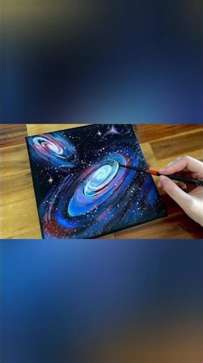 galaxy Painting 🌌🖌️ #acrylic #painting #galaxy #like #shorts