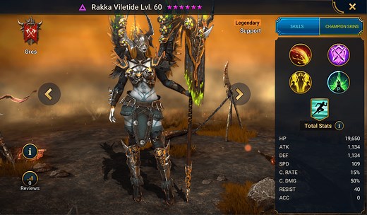 Rakka Viletide - HellHades - Raid Shadow Legends