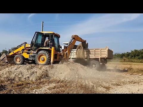 JCB Earth Movers at Full Power । Cutting Soil & Loading Dump Trucks Like a Beast