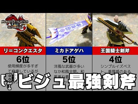 【サンブレイク】見た目がカッコ良すぎるスラッシュアックスTOP10ランキング【モンハンライズ/スラアク/Sunbreak/Switch Axe】