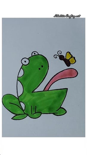 How to draw a frog 🐸 drawing / Easy frog 🐸 drawing tutorial #drawing #art #frog #drawingtutorial