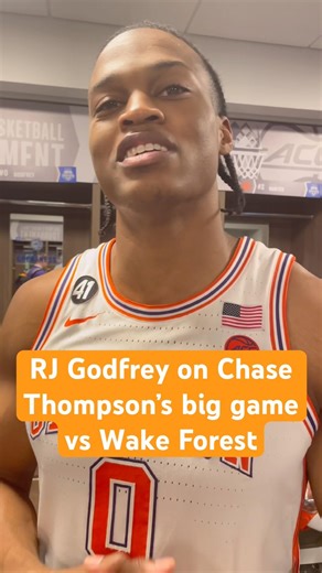 🟠 Chase Thompson was GREAT in Clemson’s win over Wake Forest. #clemson #cbb #accbasketball