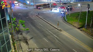 NEWS Source: This happened late last night at the DSL turn at Mandela Avenue, Ruimveldt. No injuries reported, but there has been a series of recent incidents involving container trucks with containers that are not properly secured. | News Source Guyana