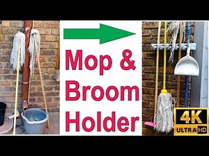 How to install a broom and mop holder