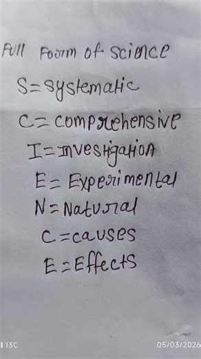 full form of science