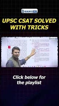 CSAT Comprehension Tricks (Solved UPSC CSAT questions without reading passage #upsc #csat #shorts 22