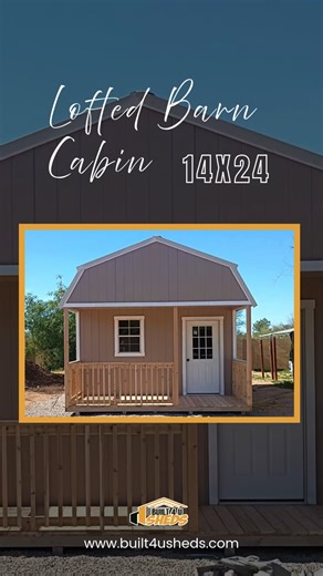 🌟 Lofted Barn Cabin – Roomy, Inviting, and Built 4 U! 🌟 This 14' x 24' Lofted Barn Cabin blends classic barn-style charm with real functionality — perfect for a future cabin retreat, guest space, workshop, or creative studio. The overhead loft adds even more versatility to the layout. ✨ Highlights: 📐 Spacious 14' x 24' footprint with overhead loft for storage or sleeping space 🚪 One (1) 36" 9-lite door (right-hand in-swing) for a bright, welcoming entry 🪟 Three (3) 2x3 windows for natural l