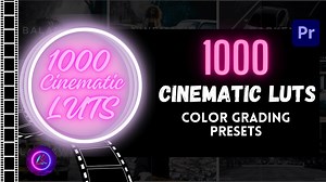 1000 Cinematic Luts Color Presets Pack for Premiere Pro