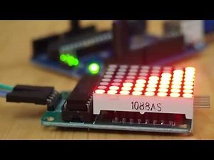 Arduino Uno + SPI 8x8 LED Matrix board