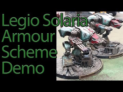 Adeptus Titanicus painting demonstration for Legio Solaria Armour