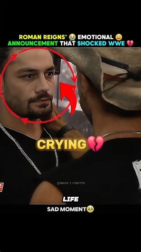 Roman Reigns’ Emotional Announcement That Shocked WWE 💔 #romanreigns #retirement #sad #wwe #wweshort