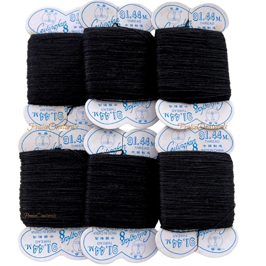 Black African Thread for Hair – 6 Spools 91.44m Each – Hair Threading, Braiding, Wrapping & Sewing - Etsy