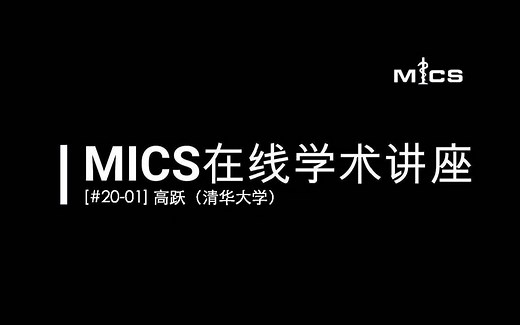 [#20-01] MICS在线学术讲座：高跃（Hypergraph Learning and its Applications）