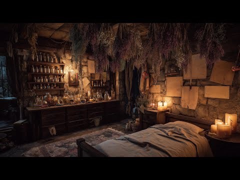 Saeris’s Alchemist Room | Quicksilver Ambience | Candlelit Potion Workshop & Cozy Reading Music