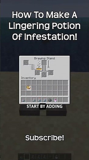 How To Make A Lingering Potion Of Infestation In Minecraft!