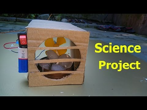 Diy How To Make Cardboard Air Cooler Easy Science Projects For Kids