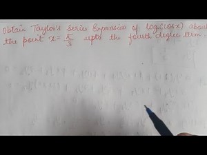 taylor's series expansion log(cosx) about point x=π/3 upto 4th degree