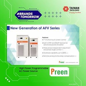 Introducing the Preen High Power Programmable AC Power Source – a true game-changer in the world of power testing and simulation! Join the revolution in power testing with Preen and take your projects to the next level. Visit https://www.taiwanexcellence.org/en & know more about such interesting brands. #TaiwanExcellence #Innovation #PowerTesting #Preen #Technology #Sustainability #Engineering #Taiwan #ExcellenceInnovation #Precision #Reliability #Simulation #EnvironmentalResponsibility | Taiwan