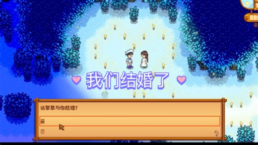 【星露谷物语双人联机】和男朋友在星露谷物语里结婚啦
