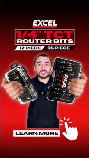 Excel TCT Router Bit Sets — 12 & 35 Pieces