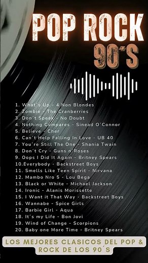 Pop & Rock de los 90´s - Grandes éxitos #pop