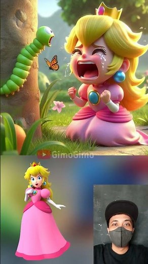 Team Mario funny story crying saw a big caterpillar#mario #mariobros #supermario
