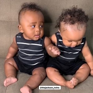 HAPPY BABIES! 🤗👶🏽👶🏽 #JustinandMarcel | The Jackson Twins