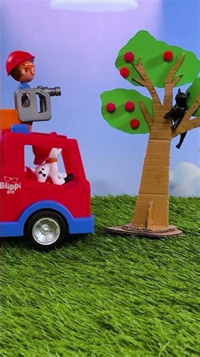 Blippi bombero rescata a gatito 🐱🚒 #Videoseducativos #Blippi #Bombero