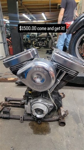 I need it gone, I'e got 3 other projects of my own not to mention my customers bikes ahead of that, before I even think about this motor. It's crusty but runs great! Fix the studs and you have a turn key bit o' go fast! Hit me up! #harleylife #chopper #shoplife #performanceharley | Victor Justvictor