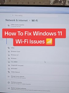 Replying to @jumbohook This video covers multiple fixes for Windows 11 Wi‑Fi issues, including update rollback, antivirus, driver reinstall, USB wifi adapter, and reset options. #Windows11 #WiFi #TechSupport #TechTok #HowTo