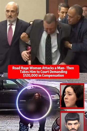 A road-rage woman took the man she attacked to court.#crime #news #court #courtroom #fpy