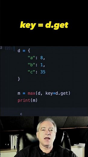 1 liner to get dictionary key with MAXIMUM value in Python 🐍 #shorts #python