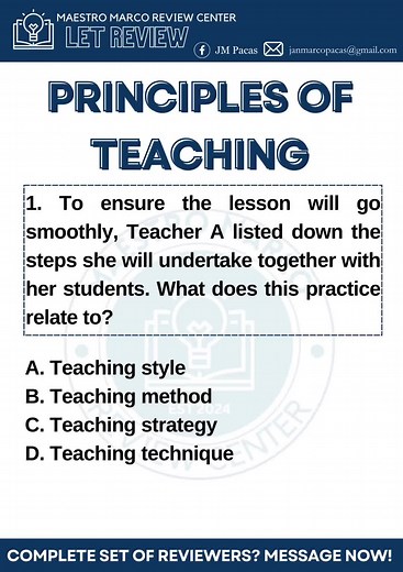 Mastering LET Review Principles of Teaching for LPT 2024
