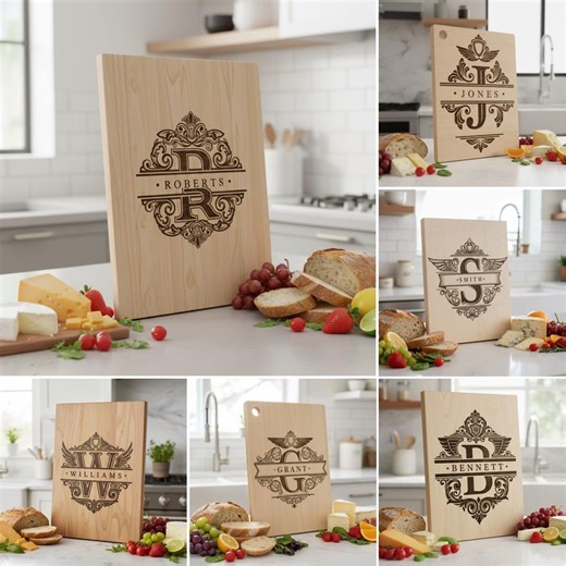 Laser Engraving File Monogram Alphabet, 54 Ornamental Designs for Charcuterie Board Laser Engraving - Etsy