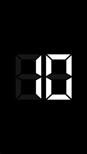 SILENT - 10 Second Countdown Timer - LCD Bold - White