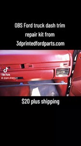 29 reactions | New product from 3d printed ford parts. OBS dash trim clip kit. $20 plus shipping. Full instructions are on our website. Please ask if you have any questions. | 3D Classic Car Parts | Facebook