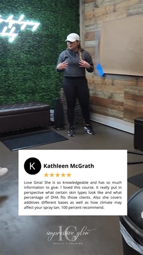 SPRAY TAN | TEETH WHITENING TRAINING on Instagram: "🤎Student Review🤎 The importance of SCIENCE in the spray tan industry is really what my focus is… Understanding science will help you understand how to use ANY spray tan solution Troubleshoot any issues Allow you to educate you own clients and get FLAWLESS spray tans! . If you already are a Certified Spray Tan Artist and you really just want to enhance your skills. check out my Spray Tan Solution 101 course! Everything you probably didn't lear