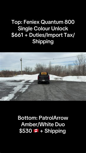 Not every truck build has the same budget. Top: Feniex Quantum 800 Bottom: PatrolArrow Amber/White Duo Two great products. Two different price points. Whatever you run, the goal is the same: Be Seen. Be Safe. 👉 StrobeMyRide.ca #StrobeMyRide #TowTruckLife #WarningLights #FleetLighting #BeSeenBeSafe