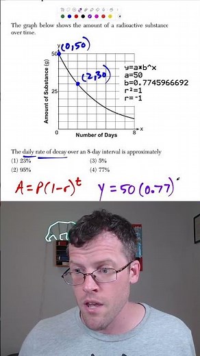 Using Exponential Regression to Find Decay Rate