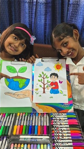 MEHER COLOURING PLANT 🪴 #meherthecutepie #shorts #kidsplaying #drawing4kids #kidsdrawing #drawing